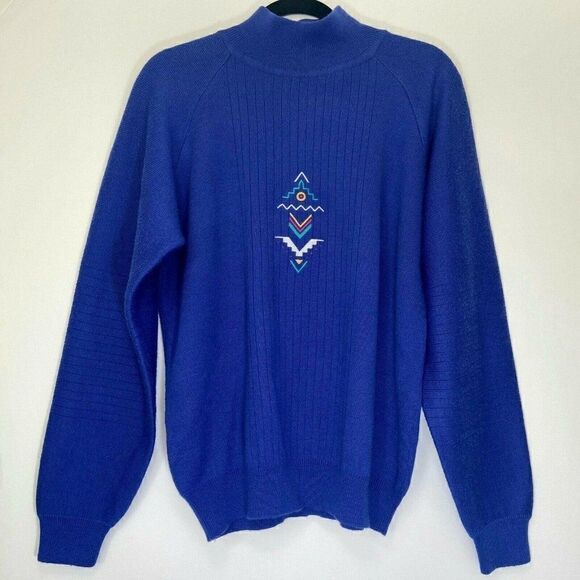 VINTAGE Kaelin Ski Wool Acrylic Sweater Women's L - Picture 1 of 7